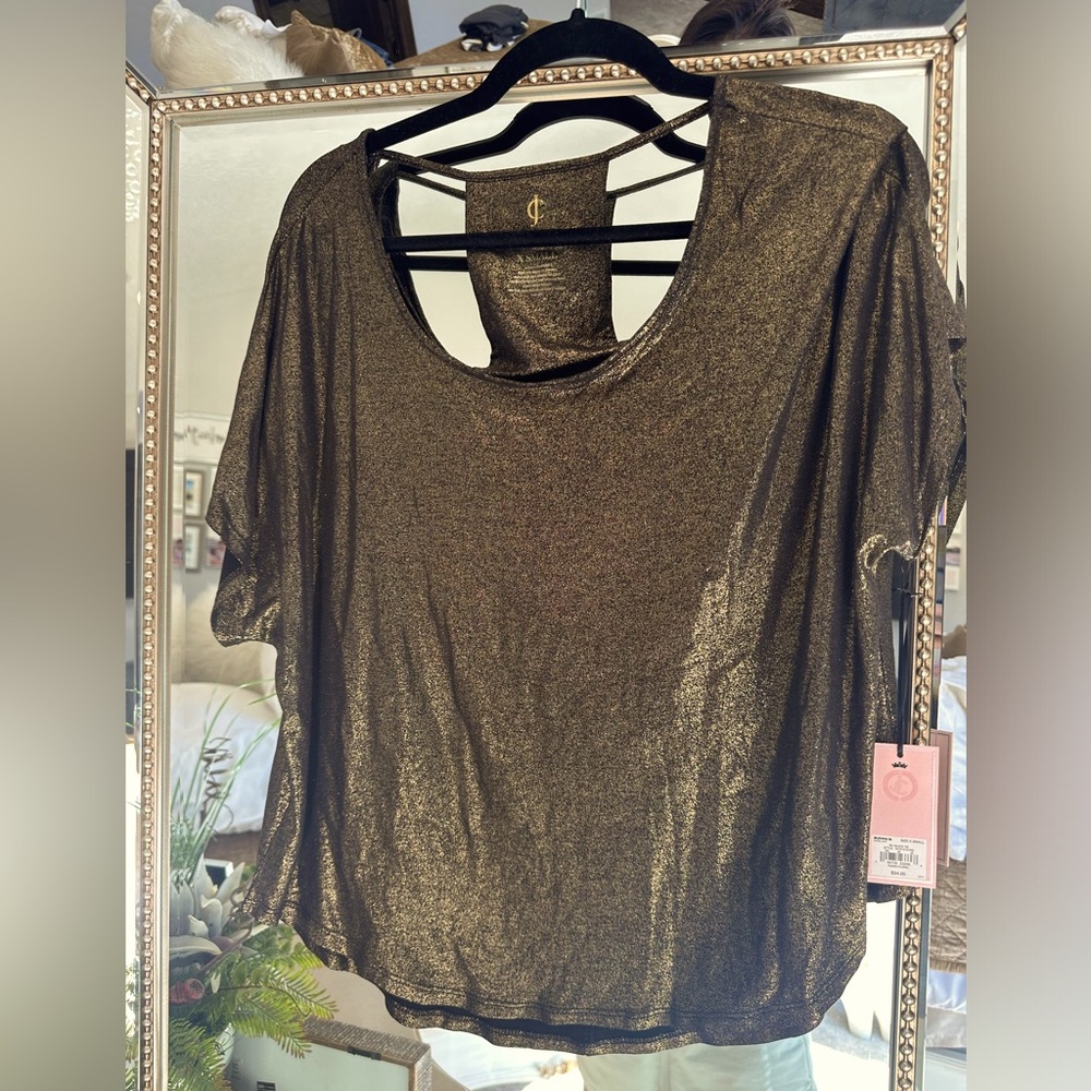 GOLD/ BLACK juicy shirt w/ tags